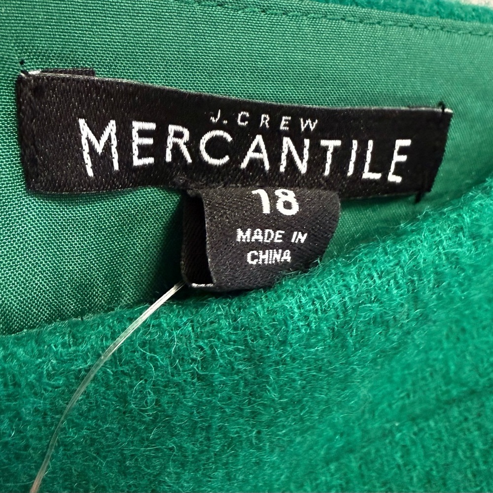 NWT J.Crew Emerald Green Wool Blend Skirt Size 18 Classic Tailored Mini Spring - Picture 5 of 7
